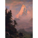 Reproduktion av målningen Soluppgång över Matterhorn - Albert Bierstadt