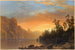 solnedgång i Kalifornien - Albert Bierstadt — vy av konstverket