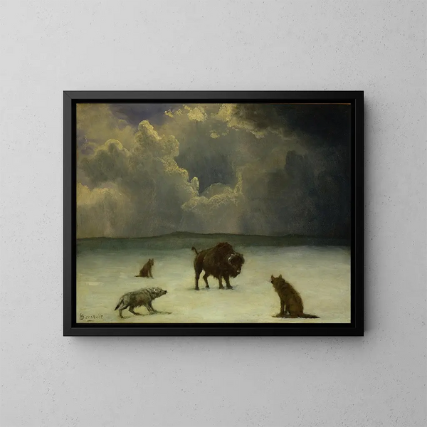 Piégé - Albert Bierstadt — inramlat konstverk på väggen