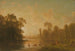 Skymning med rådjur - Albert Bierstadt — vy av konstverket