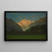 Vue du parc du Glacier ou Coucher de soleil sur le pic - Albert Bierstadt — inramlat konstverk på väggen