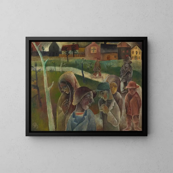 Autoroute - Albert Bloch — inramlat konstverk på väggen