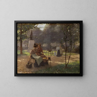 Albert Cresswell - Zwei junge Mdchen im Park.webp