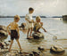 Barn som leker vid stranden - Albert Edelfelt — vy av konstverket