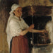 Elli Jäppinen au poêle, étude - Albert Edelfelt — vy av konstverket