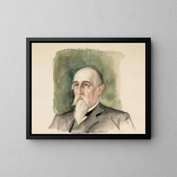 Studie av porträtt av Leo Mechelin - Albert Edelfelt — inramlat konstverk på väggen