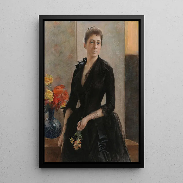 Albert Edelfelt - Portrait Of Mme Weissgerber De Stragewicz Later Mme R Berenger.webp