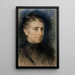 Portrait de Mme Emilie Krohn - Albert Edelfelt — inramlat konstverk på väggen