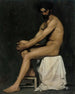 en man som sitter - Albert Edelfelt — vy av konstverket