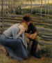 Variation sur la tristesse de l'illustration du poème « À la foire de Vernamo » - Albert Edelfelt — vy av konstverket