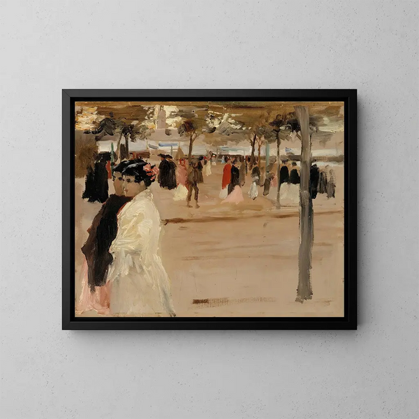 Studie för kustvägen vid San Telmo, Sevilla - Albert Edelfelt — inramlat konstverk på väggen