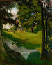 La villa d'été des artistes à Haikko vue de la mer - Albert Edelfelt — vy av konstverket