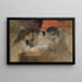 Les enfants de la famille Brandt à la lampe - Albert Edelfelt — inramlat konstverk på väggen