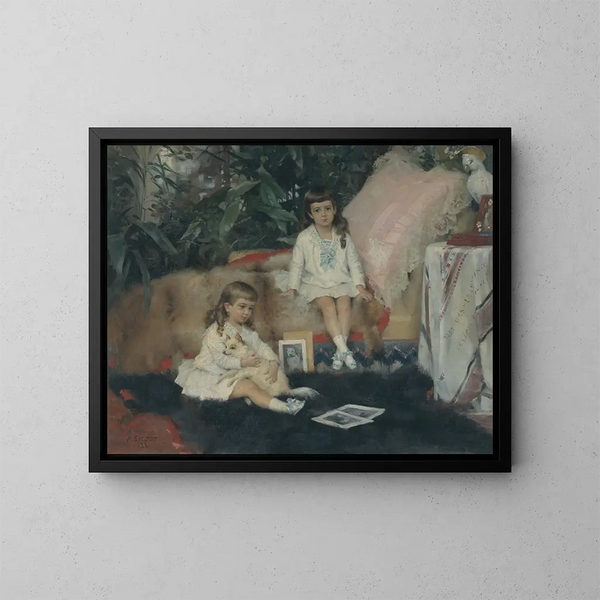 Les grands-ducs Boris et Kirill Vladimirovitch enfants - Albert Edelfelt — inramlat konstverk på väggen