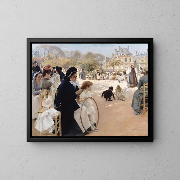 Les jardins du Luxembourg, Paris, 1887 - Albert Edelfelt — inramlat konstverk på väggen