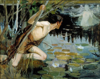 Albert Edelfelt - Youth And A Mermaid Sketch.webp