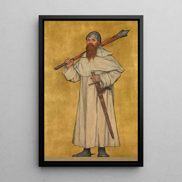 Reproduktion av målningen Baudouin II de Flandre - Albert Frans Lieven De Vriendt