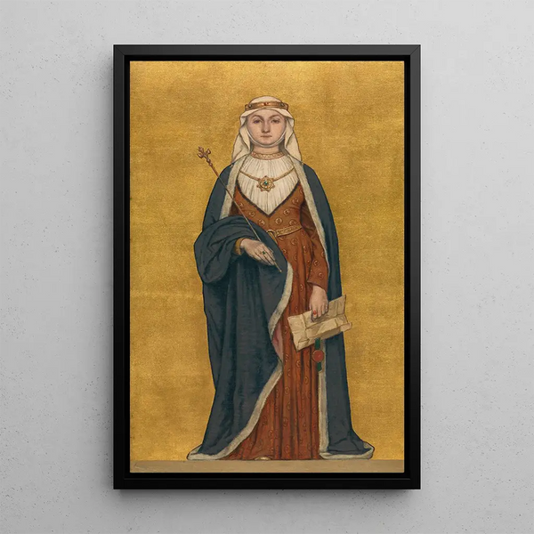 Jeanne de Flandre Fille de Baudouin de Constantinople - Albert Frans Lieven De Vriendt — inramlat konstverk på väggen