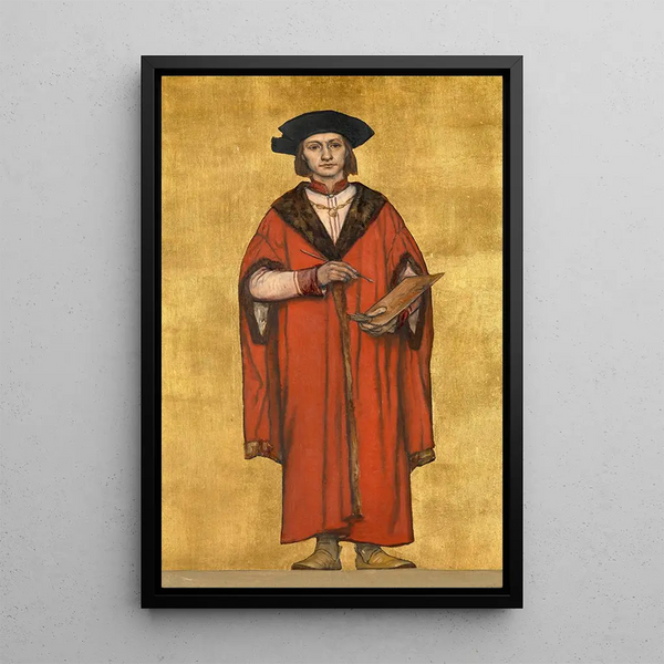 Le Peintre Jan van Eyck - Albert Frans Lieven De Vriendt — inramlat konstverk på väggen