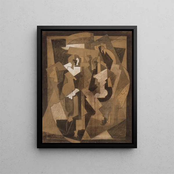 Composition aux trois personnages - Albert Gleizes — inramlat konstverk på väggen