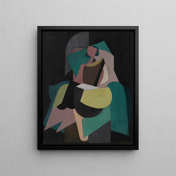 en sittande kvinna - Albert Gleizes — inramlat konstverk på väggen