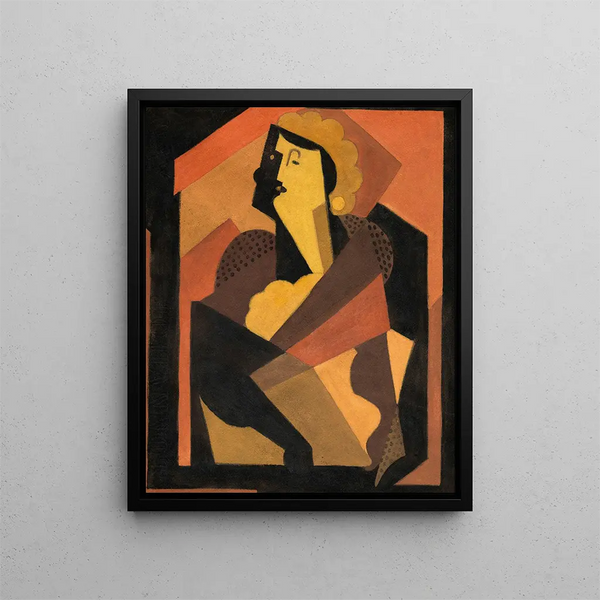 La Femme au gant noir - Albert Gleizes — inramlat konstverk på väggen