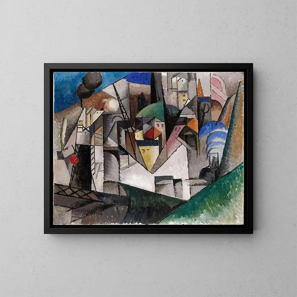 Landskap - Albert Gleizes — inramlat konstverk på väggen