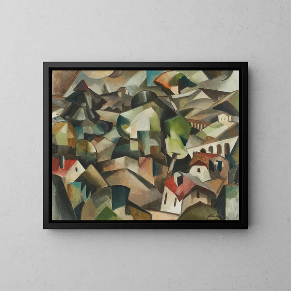 Landskap i Meudon - Albert Gleizes — inramlat konstverk på väggen