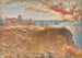 Kväll vid klostret Sainte-Hilda, Whitby, Yorkshire - Albert Goodwin — vy av konstverket