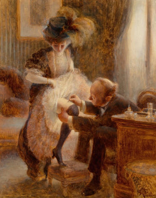 Albert Guillaume - Lifting her petticoat.webp