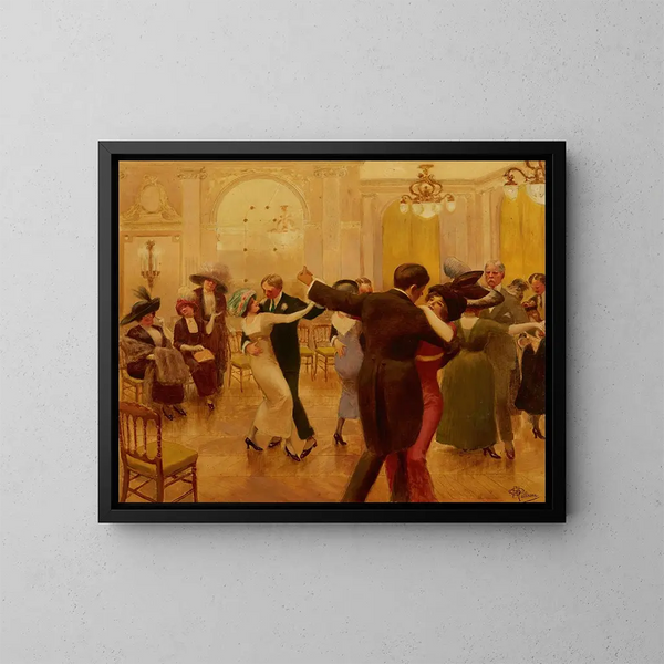 La danse - Albert Guillaume — inramlat konstverk på väggen