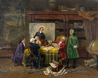 Albert Joseph Franke - Herrenrunde im Bibliothekszimmer.webp