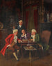 schackspel - Albert Julius Franke — vy av konstverket