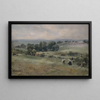 Albert Kappis - Heuernte in weiter Landschaft.webp