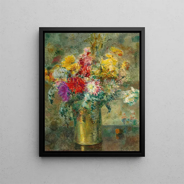Bouquet de fleurs - Albert Lebourg — inramlat konstverk på väggen