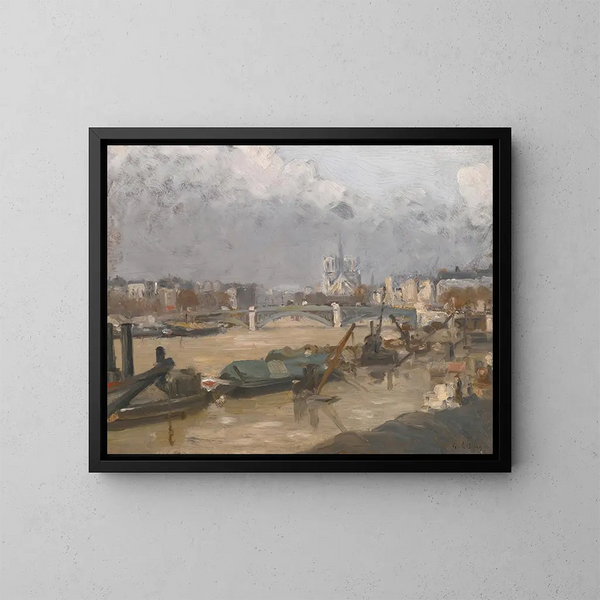 Le chevet de Notre-Dame - Albert Lebourg — inramlat konstverk på väggen