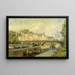Le Pont Neuf - Albert Lebourg — inramlat konstverk på väggen