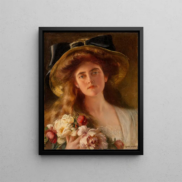Le Porche d'été - Albert Lynch — inramlat konstverk på väggen
