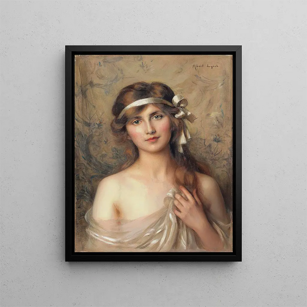 Le Ruban blanc - Albert Lynch — inramlat konstverk på väggen