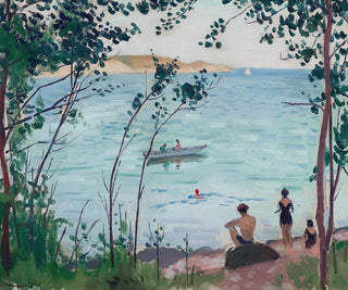 Baigneurs à Carqueiranne - Albert Marquet — vy av konstverket