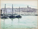 Boulogne-sur-Mer, båtar i hamnen - Albert Marquet — vy av konstverket