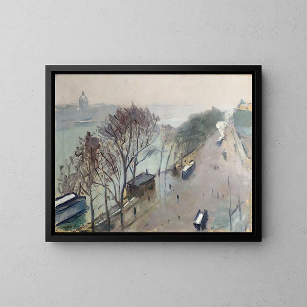 L'Hiver, quai du Louvre, temps de neige - Albert Marquet — inramlat konstverk på väggen