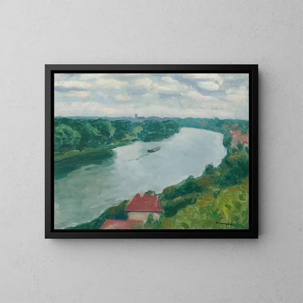 La Frette-sur-Seine, utsikt över sluttningarna mot Herblay - Albert Marquet — inramlat konstverk på väggen