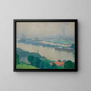 La Seine à Croisset près de Rouen - Albert Marquet — inramlat konstverk på väggen