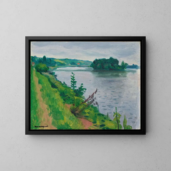La Seine à Rolleboise - Albert Marquet — inramlat konstverk på väggen