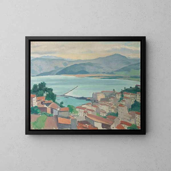 La Ville par temps clair - Albert Marquet — inramlat konstverk på väggen