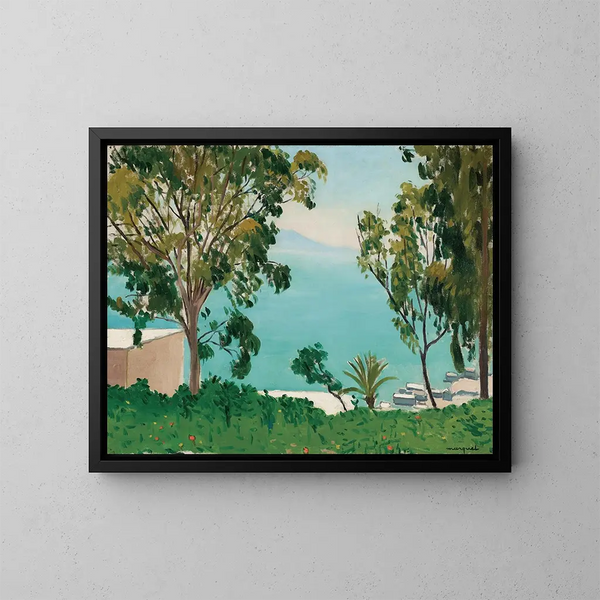 La plage vue à travers les eucalyptus - Albert Marquet — inramlat konstverk på väggen