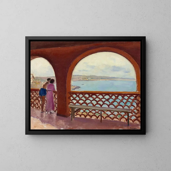 La terrasse de la Madrague - Albert Marquet — inramlat konstverk på väggen