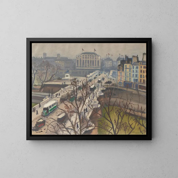 Le Pont Neuf - Albert Marquet — inramlat konstverk på väggen