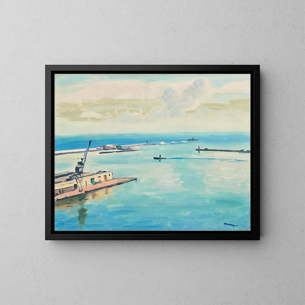 Le Port d'Alger - Albert Marquet — inramlat konstverk på väggen